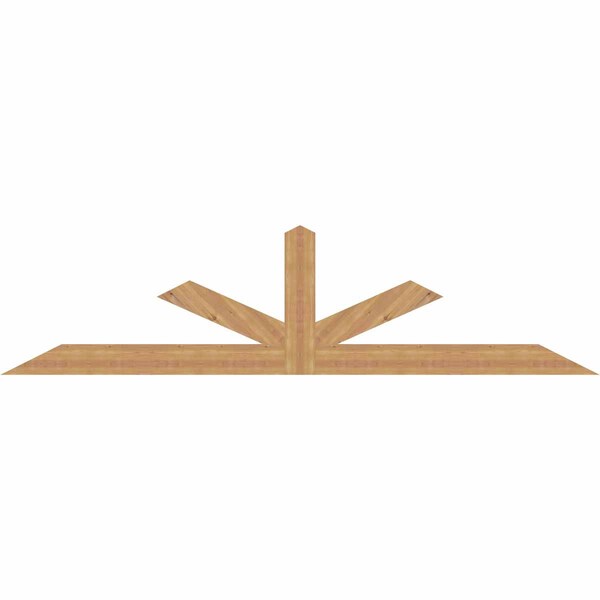 Ekena Millwork Saratoga Timber Gable Bracket, Western Red Cedar, 108"W x 27"H x 1 1/2"D x 5 1/2"F, 6/12 Pitch GBW108X27X0206SAR00SWR - main